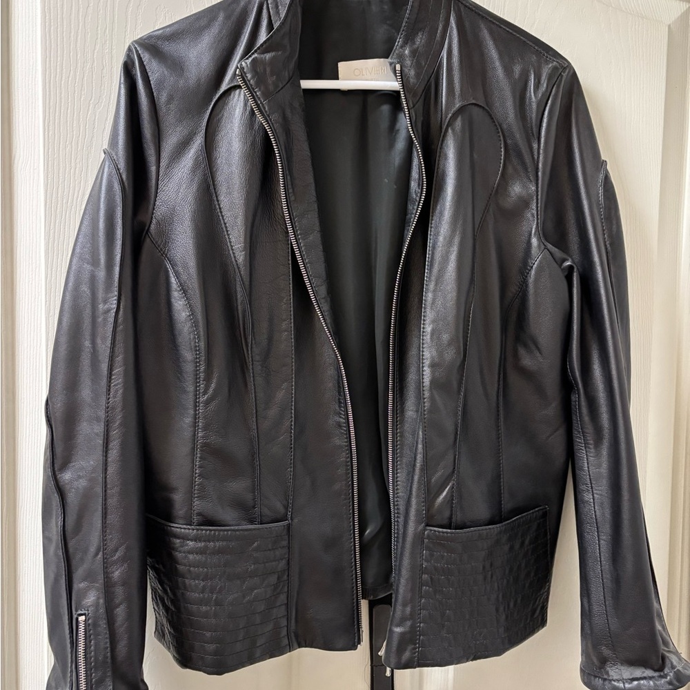 Black Leather Jacket Purchased in Venice, Italy
